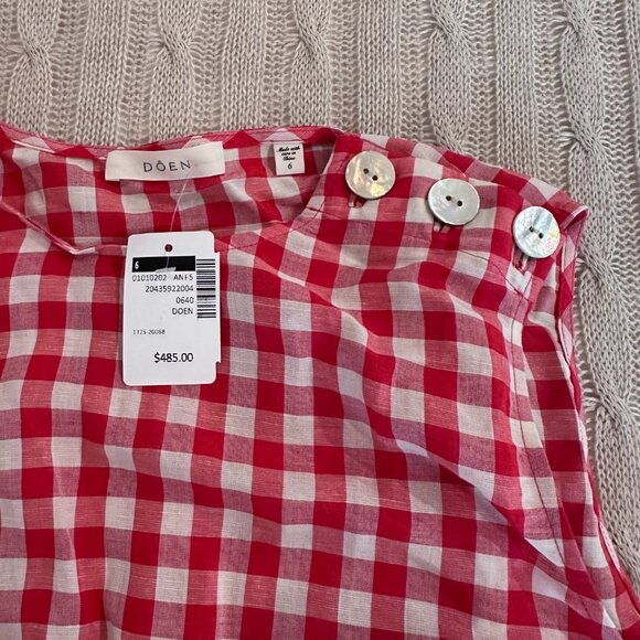 Coralie Shift Dress In Gingham Print Size 6 NWT - Picture 7 of 9